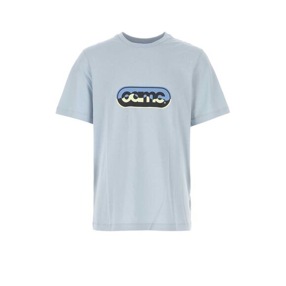 Oamc Men Light-Blue Cotton Oversize T-Shirt